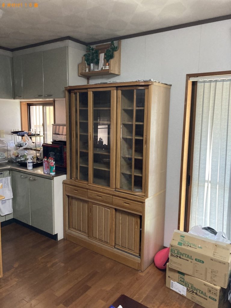 【山陽小野田市】食器棚、カラーボックス、本棚等の回収・処分ご依頼