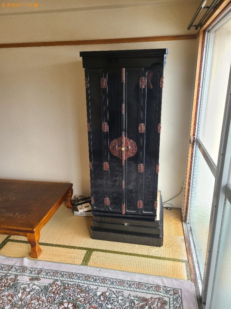 【下関市秋根本町】仏壇、カラーボックス、PCデスク、椅子等の回収