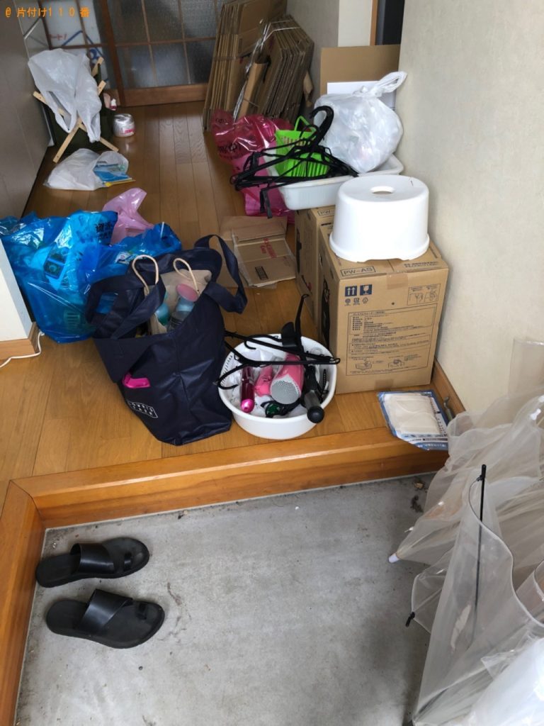 【下関市大学町】洗面器、ハンガー、お風呂の椅子、一般ごみ等の回収