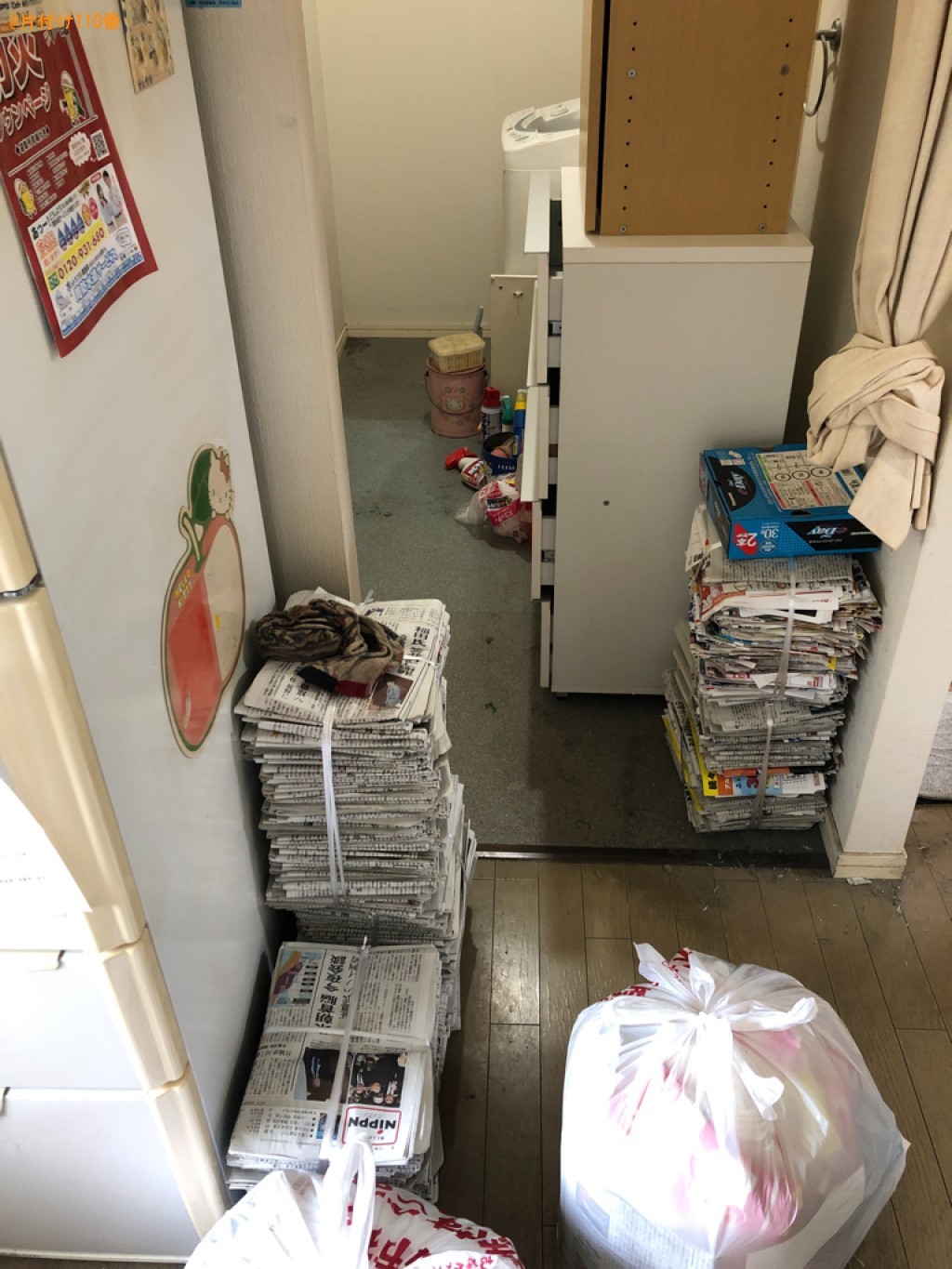 【下松市】冷蔵庫、エアコン、洗濯機、タンス、収納ケース等の回収