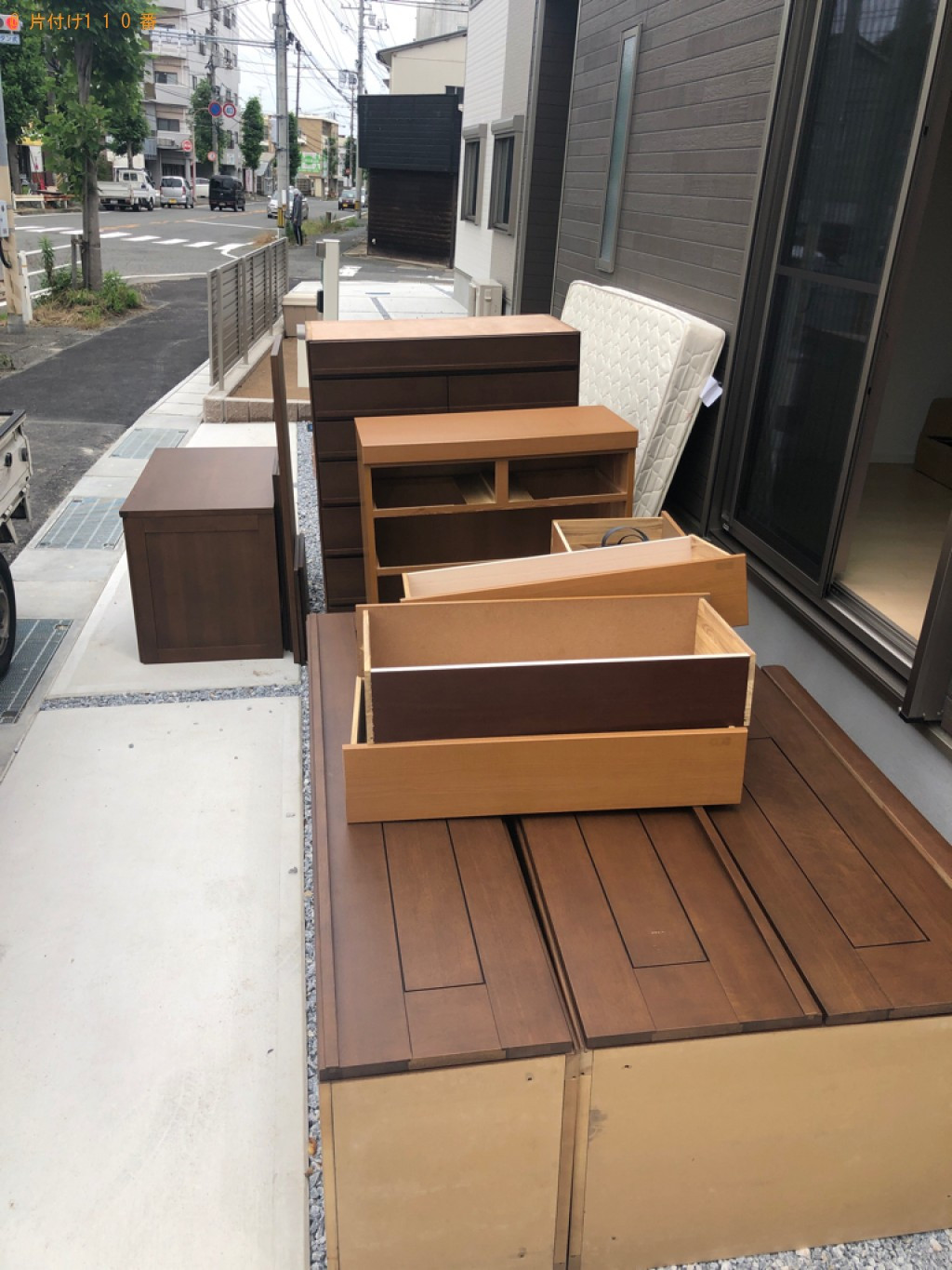【下関市向洋町】タンス、衣装ケース、ベッドマットレス等の回収