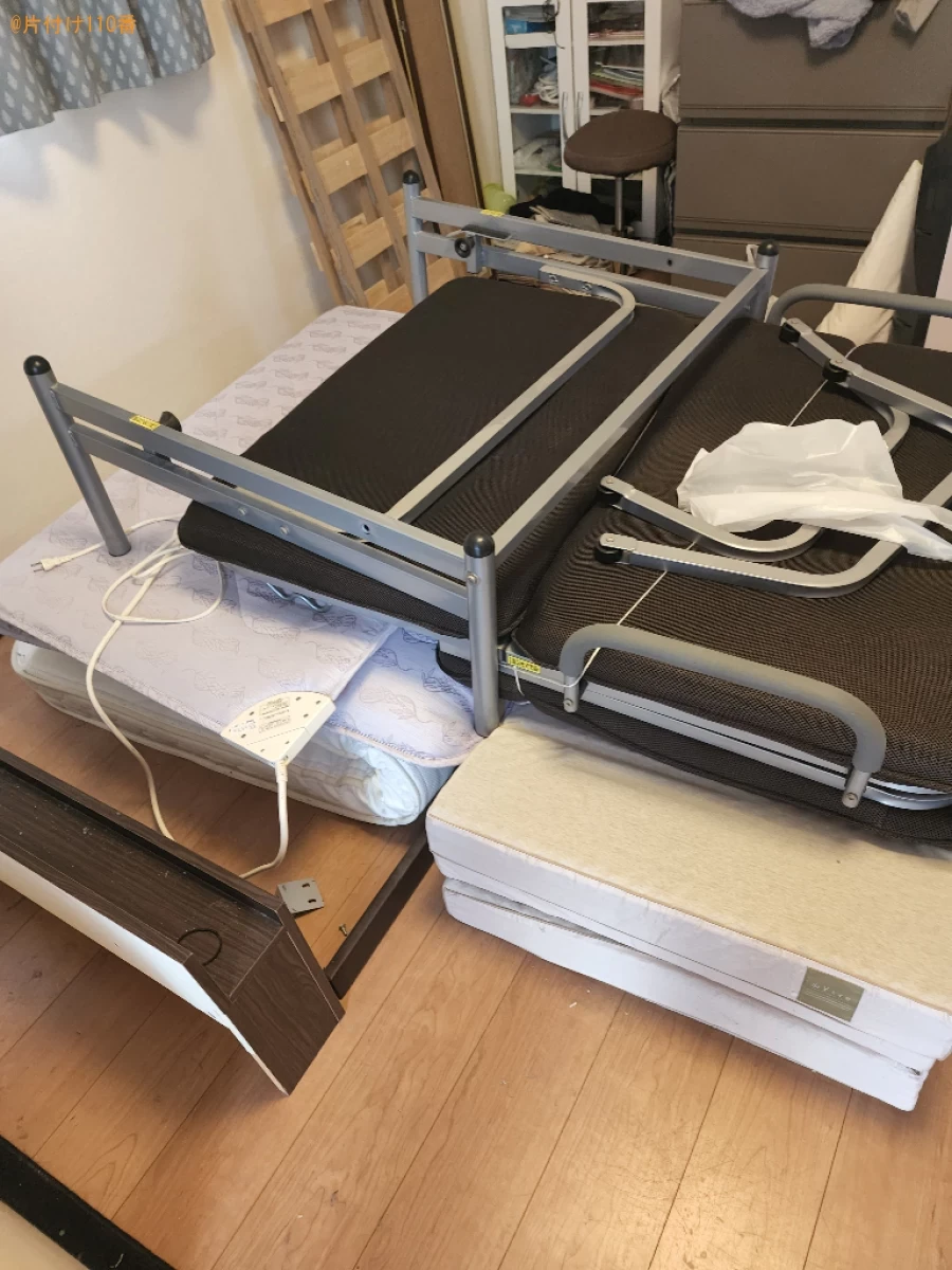 ウレタンマットレス、折り畳みベッド、セミダブルベッドの回収・処分